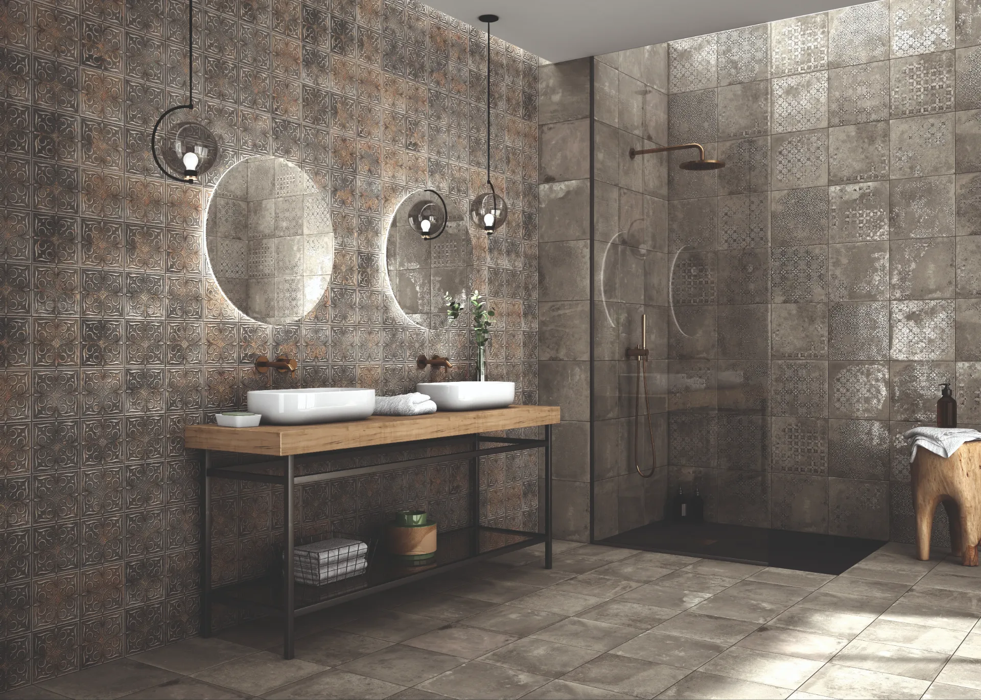 Antigua Deco Graphite 333x333 Matt