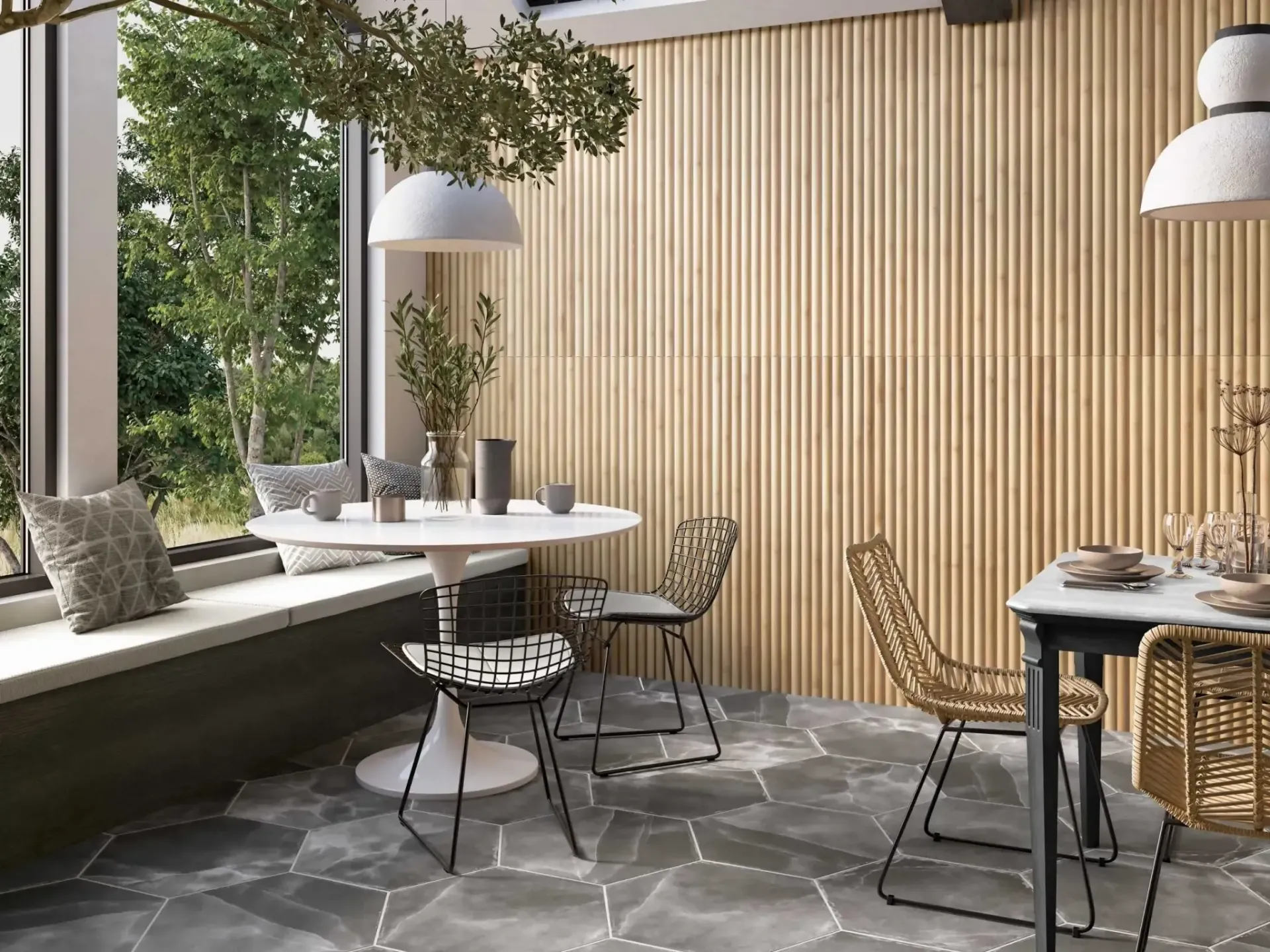[FlutedBambooNatural] Fluted Bamboo Natural 40x120