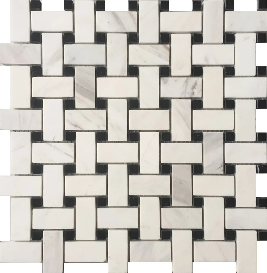 [LAP079] Carrara Basketweave Mosaic