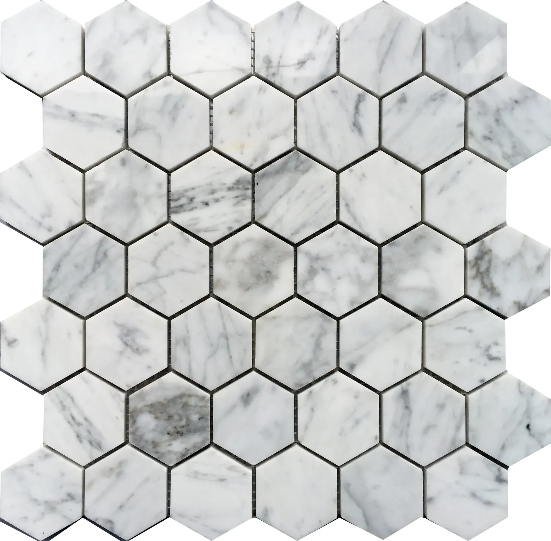 [LAY057] Carrara Hex 50 Mosaic