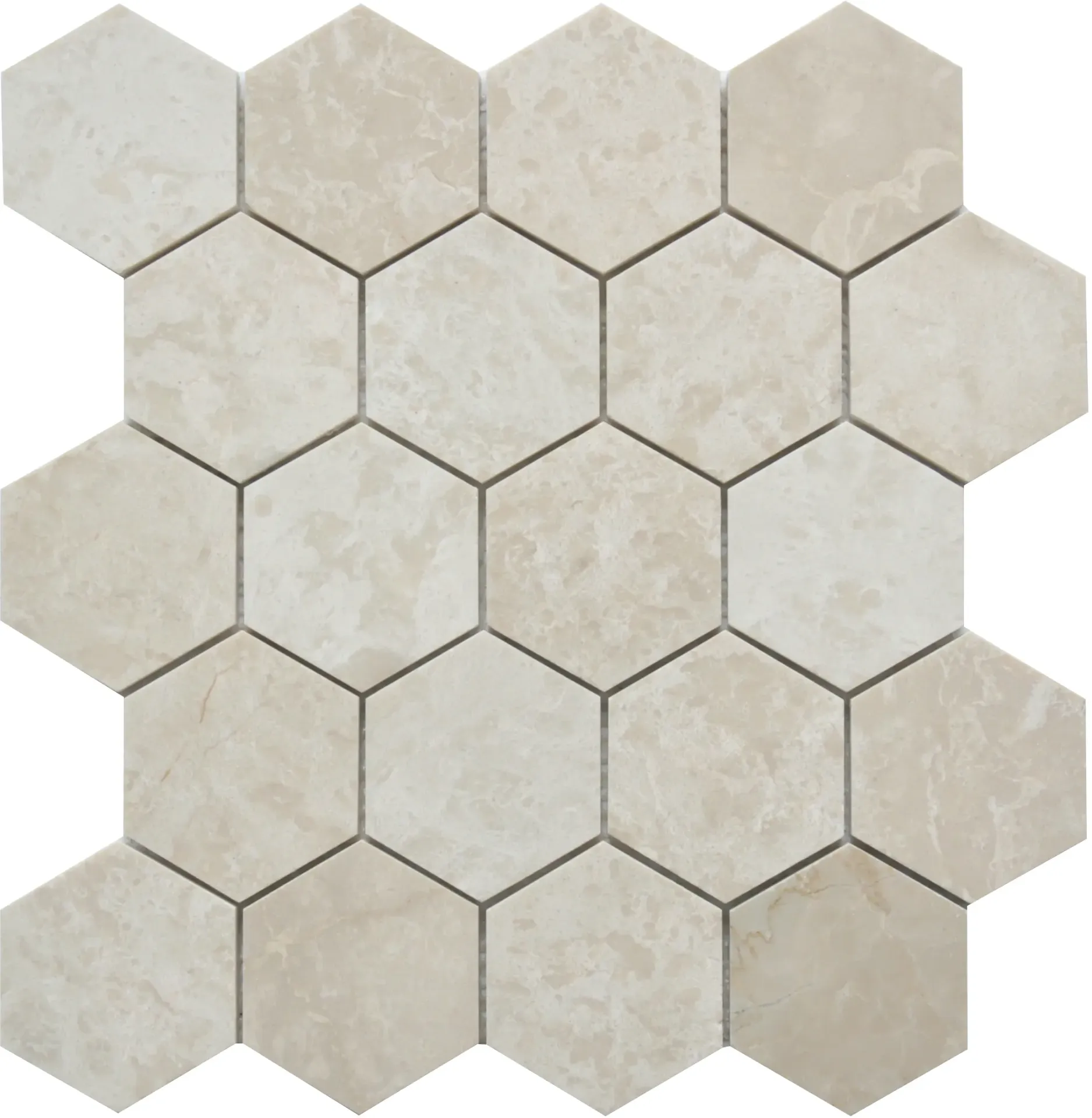 [LAY3003] Crema Marfil Hex Mosaic