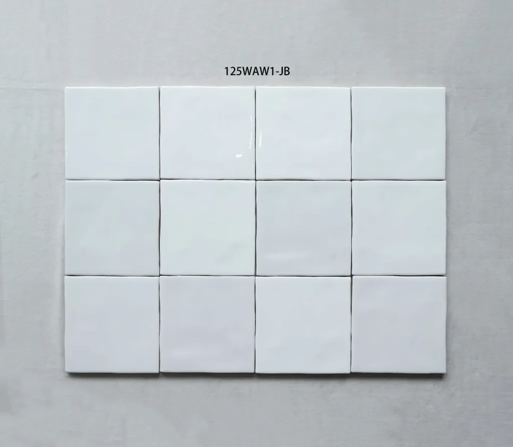 [125WAW1-JB] Drift Wave Edge Gradient White Gloss 125x125