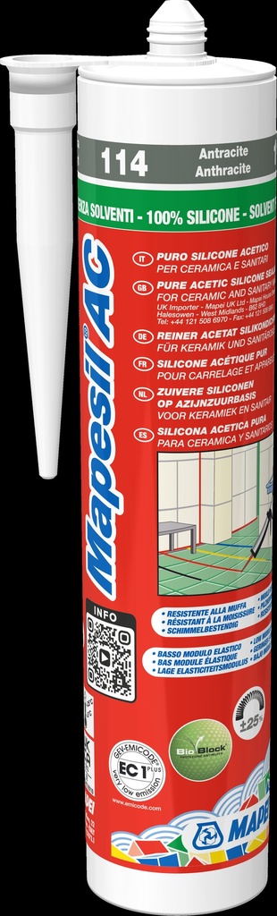[4811442IT] Mapei Mapesil AC Anthracite 114 310ML