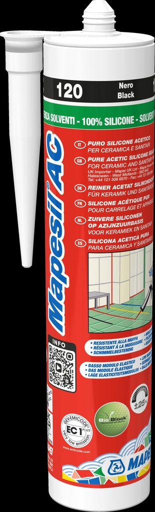 [4812042IT] Mapei Mapesil AC Black 120 310ML