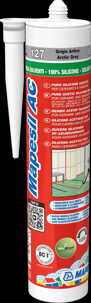 [4812742IT] Mapei Mapesil AC Arctic Grey 127 310ML