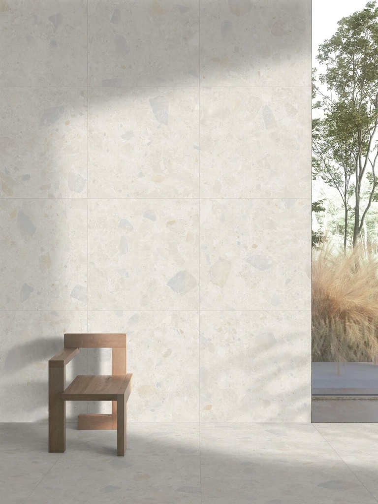[5JAFF74W-07] 60X60 TERRAZZO ROCK IVORY MATT