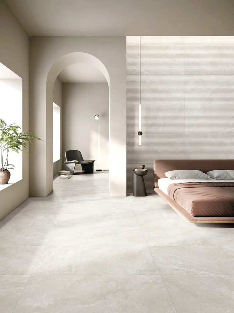 [5PADN126161D] 60X120 NORCIA TRAVERTINE LIGHT BAMBOO FEATURE